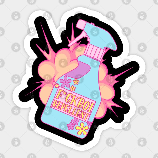 F*ckBoi Repellent Pastel Savage Funny Sarcastic Meme Sticker by creative